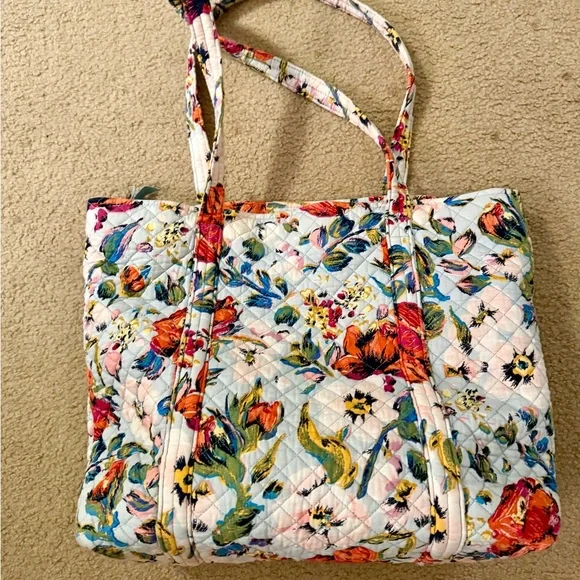 Vera Bradley Floral Quilted Tote Bag - Picture 2 of 5